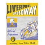 SPEEDWAY - 1949 LIVERPOOL V LEICESTER