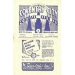 1949/50 COVENTRY V HULL