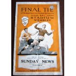 1926 FA CUP FINAL BOLTON V MANCHESTER CITY ORIGINAL PROGRAMME