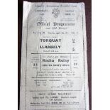 1950-51 LLANELLY V TORQUAY UTD RESERVES