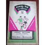 1928 FA CUP FINAL BLACKBURN ROVERS V HUDDERSFIELD ORIGINAL PROGRAMME