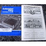 1968-69 SOUTHAMPTON RESERVES V LEICESTER RESERVES HOME & AWAY