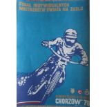 SPEEDWAY - 1979 WORLD FINAL CHORZOW POLAND POSTER