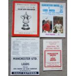 1970 FA CUP S/F MANCHESTER UNITED V LEEDS ALL 3 GAMES + SONG SHEET