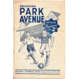 1949-50 BRADFORD PARK AVENUE V PLYMOUTH ARGYLE