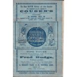 1928-29 HUDDERSFIELD TOWN V WEST BROMWICH ALBION FA CUP 6TH ROUND REPLAY