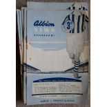 WEST BROMWICH ALBION COMPLETE SET OF FIRST TEAM HOME'S 1958-59 X 25