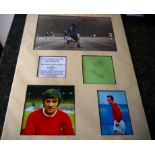 MANCHESTER UNITED - GEORGE BEST & JOHN ASTON AUTOGRAPHED MONTAGE