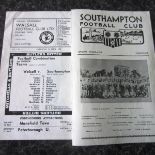 1967-68 SOUTHAMPTON RESERVES V WALSALL RESERVES HOME & AWAY