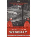 SPEEDWAY - 1951 WORLD FINAL PROGRAMME @ WEMBLEY