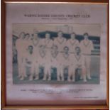 CRICKET - WARWICKSHIRE C.C.C. 1971 RUNNERS UP FRAMED TEAM PHOTOGRAPH