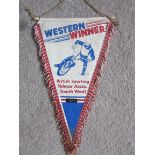 GRASSTRACK - 1977 WESTERN WINNER PENNANT
