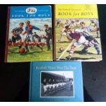 3 X FOOTBALL BOOKS, TWO FROM 1940'S