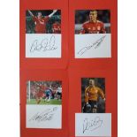 LIVERPOOL 4 AUTOGRAPHED CARDS WITH PHOTO'S