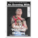 BOXING - EVENING WITH RICKY HATTON AUTOGRAPHED PROGRAMME