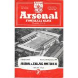 1955 ARSENAL V ENGLAND AMATEUR XI