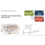 1970 COMMONWEALTH GAMES POSTAL COVER AUTOGRAPHED BY THE LATE HARRY CARPENTER