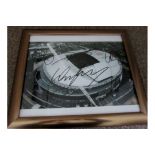 MANCHESTER UNITED - PHOTOGRAPH OF OLD TRAFFORD SIGNED BY 5 INC WAYNE ROONEY