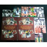 BLACK FOOTBALL HERATAGE BOOK X 2 & QUALITY REPRINTED PHOTOS X 8