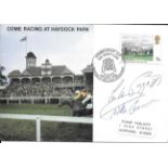 HORSE RACING - HAYDOCK PARK POSTAL COVER AUTOGRAPHED BY LESTER PIGGOT & WILLIE CARSON