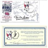 1966 WORLD CUP POSTAL COVER AUTOGRAPHED BY 10 OF THE WINNING ENGLAND TEAM