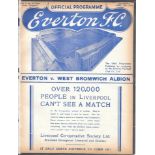 1937-38 EVERTON V WEST BROMWICH ALBION