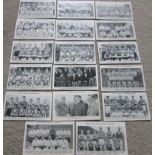 COLLECTION OF 1950'S / 60'S TEAM PHOTO CARDS X 17 MOSTLY NON LGE