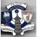 2008-09 PRESTON V LIVERPOOL FA CUP MATCH BADGE