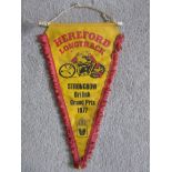 GRASSTRACK - 1977 BRITISH GRAND PRIX PENNANT