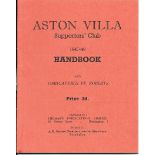 1947-48 ASTON VILLA SUPPORTERS CLUB HANDBOOK