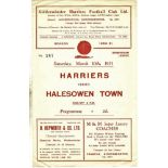 1950/51 KIDDERMINSTER HARRIERS V HALESOWEN TOWN. BIRMINGHAM LEAGUE