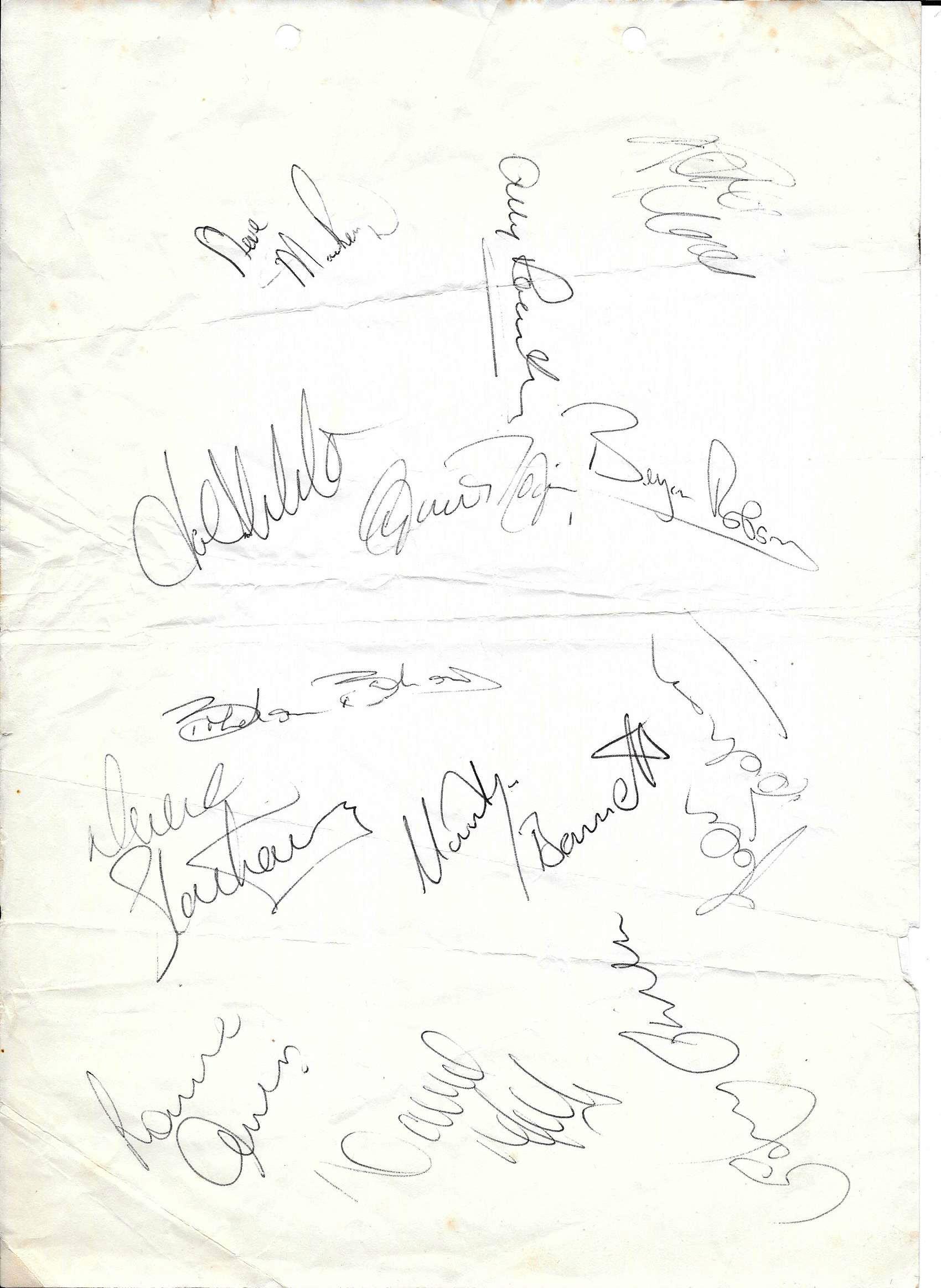 WEST BROMWICH ALBION AUTOGRAPHS X 13 - REGIS, STATHAM, WILE, BATSON, BENNETT ETC