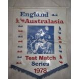 SPEEDWAY - 1978 ENGLAND V AUSTRALASIA LARGE PENNANT