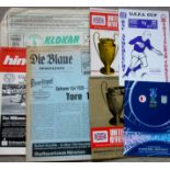EUROPEAN CUP'S - 92 PROGRAMMES MOSTLY INVOLVING BRITISH CLUBS