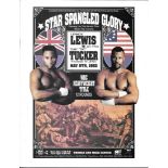 BOXING - 1993 LENNOX LEWIS V TONY TUCKER PROGRAMME