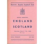 1939 ENGLAND V SCOTLAND AMATEUR INT AT DULWICH