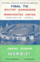 1958 FA CUP FINAL BOLTON V MANCHESTER UNITED - PROGRAMME & SONG SHEET
