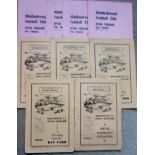 MIDDLESBROUGH HOME PROGRAMMES 1950'S / EARLY 60'S X 9