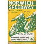 SPEEDWAY - NORWICH CHAMPIONSHIP MEETING