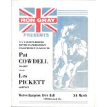 BOXING - 1979 PAT COWDELL V LES PICKETT PROGRAMME