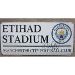 MANCHESTER CITY METAL STREET SIGN AUTOGRAPHED BY KYLE WALKER