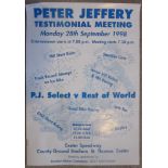 SPEEDWAY - EXETER PETER JEFFERY TESTIMONIAL POSTER