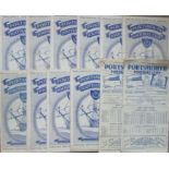 PORTSMOUTH 1950'S HOME PROGRAMMES X 12