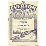 1949/50 EVERTON V ASTON VILLA