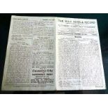 ASTON VILLA v PORT VALE (NOVEMBER) 1944/45