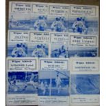 WIGAN ATHLETIC - SMALL COLLECTION OF PRE-LGE 196O'S PROGRAMMES X 12