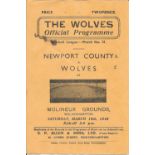 1945-46 WOLVES V NEWPORT COUNTY