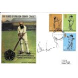 CRICKET - 1973 NORTHANTS POSTAL COVER AUTOGRAPHED BY ALLAN LAMB