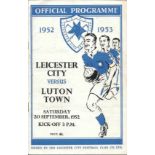 1952-53 LEICESTER CITY V LUTON TOWN