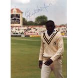 CRICKET - GLADSTONE SMALL WARWICKSHIRE AT EDGBASTON HAND SIGNED PHOTOGRAPH